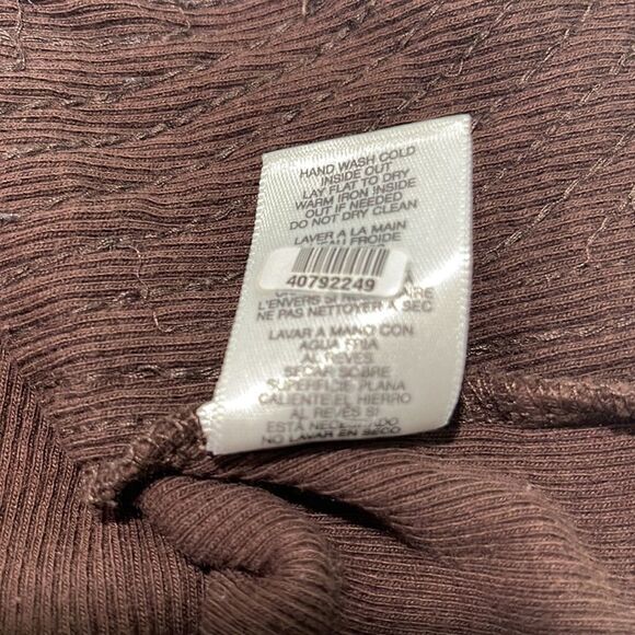 𝅺michael Michael Kors Brown Ribbed Sequin Tank Top Sz M - Picture 13 of 13